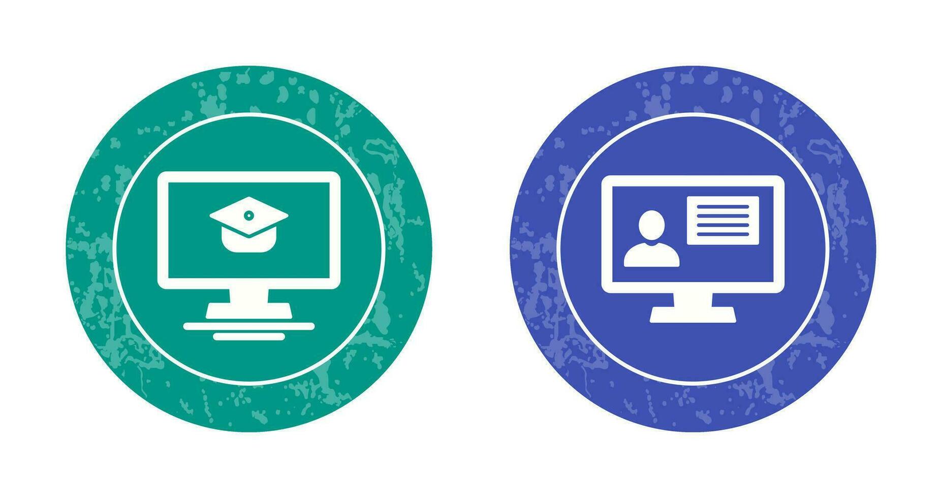 Online Course and distance Icon vector