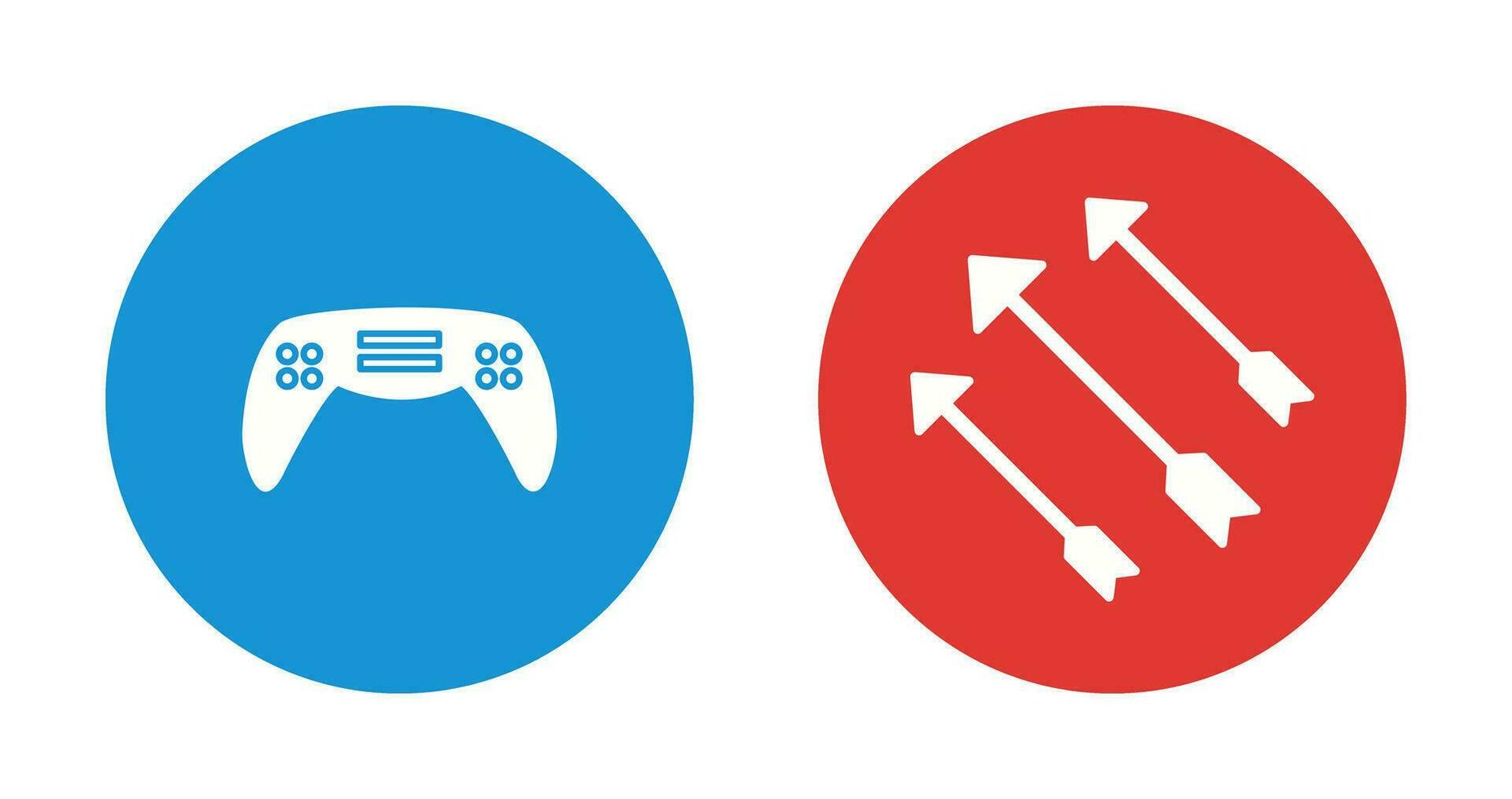 Gaming Console and Arrows Icon vector
