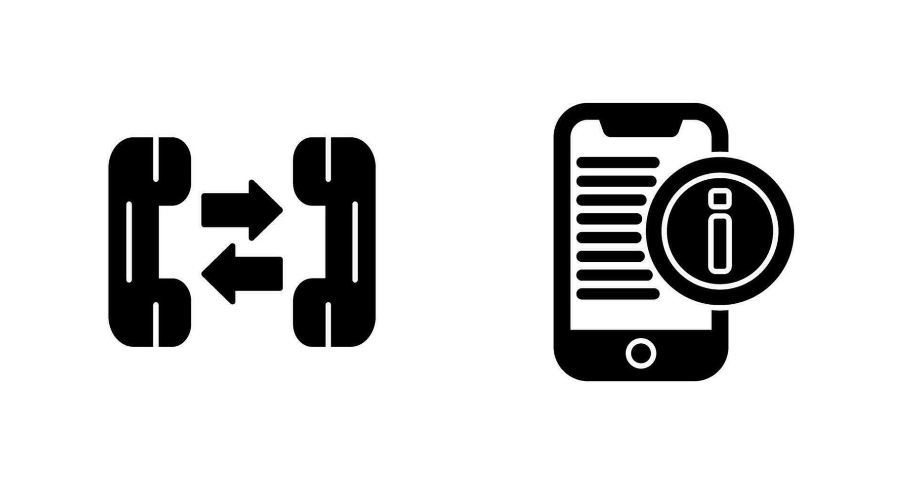 phone call and smartphone Icon vector