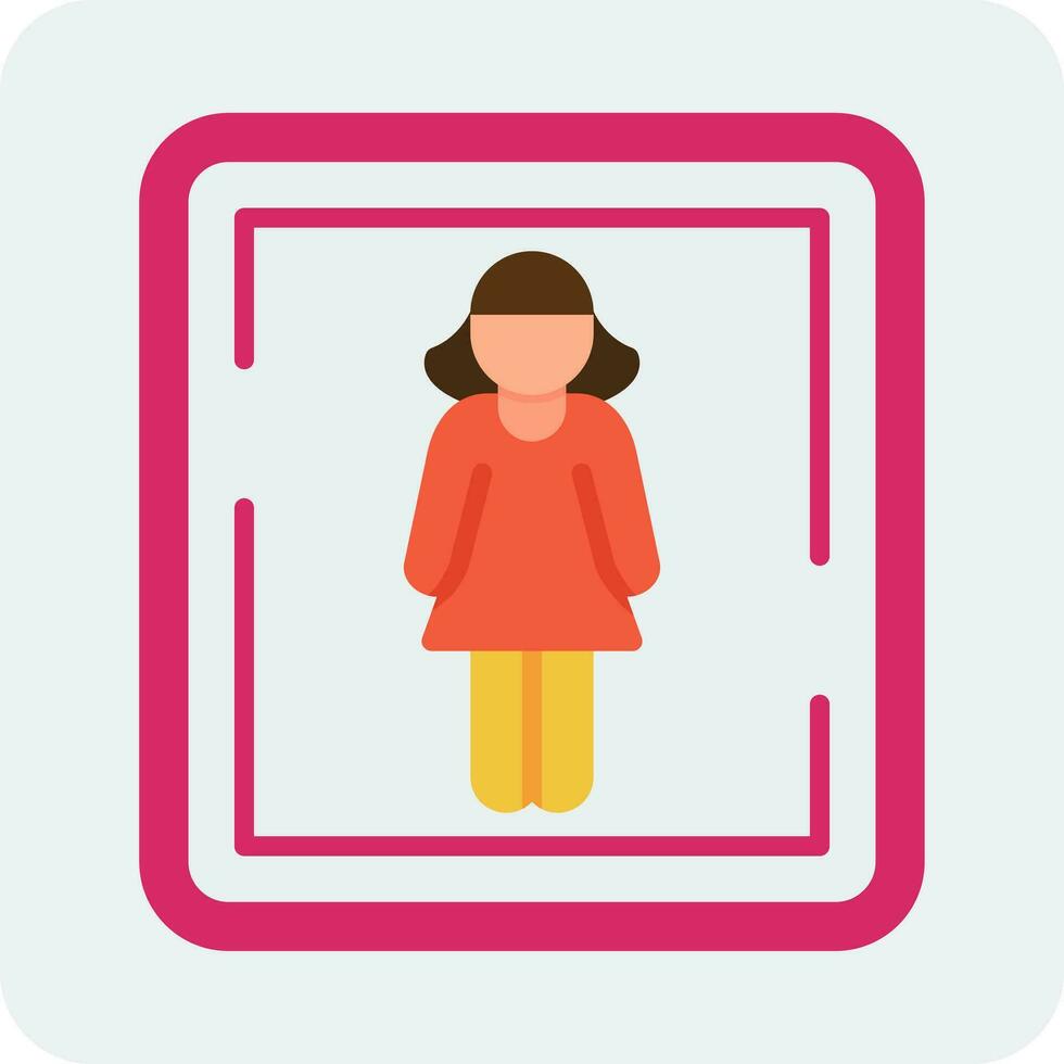 Female Toilet Sign Vector Icon
