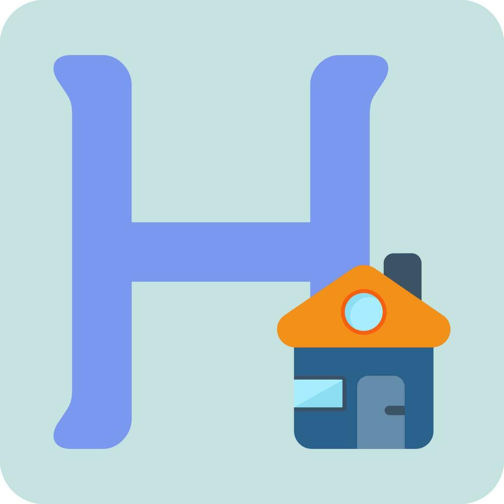 Capital H Vector Icon