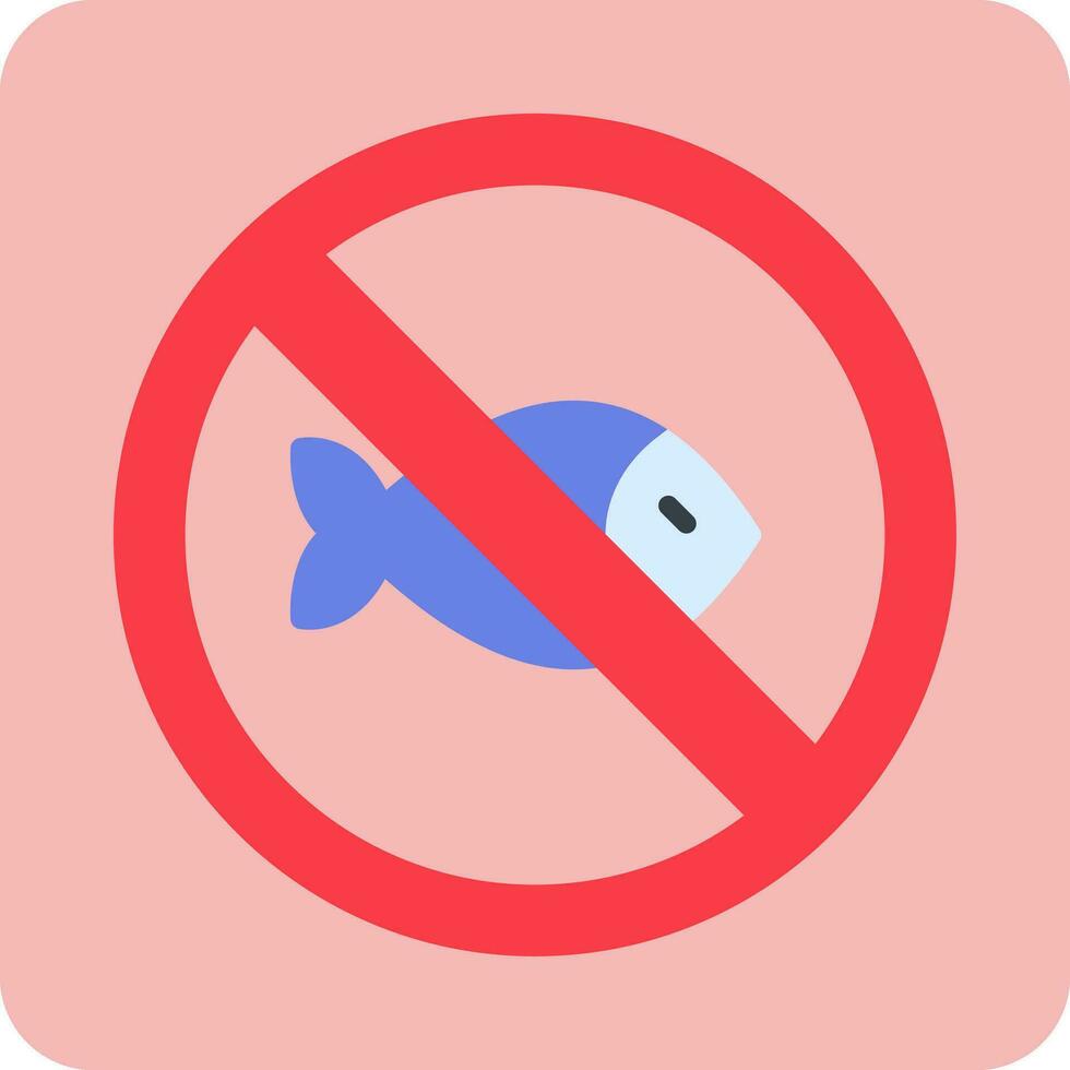 No Fishing Vector Icon