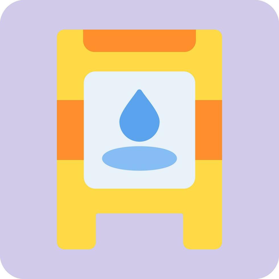 Wet Floor Vector Icon
