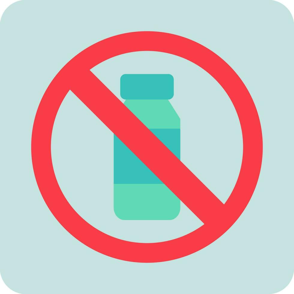 No Bottle Vector Icon