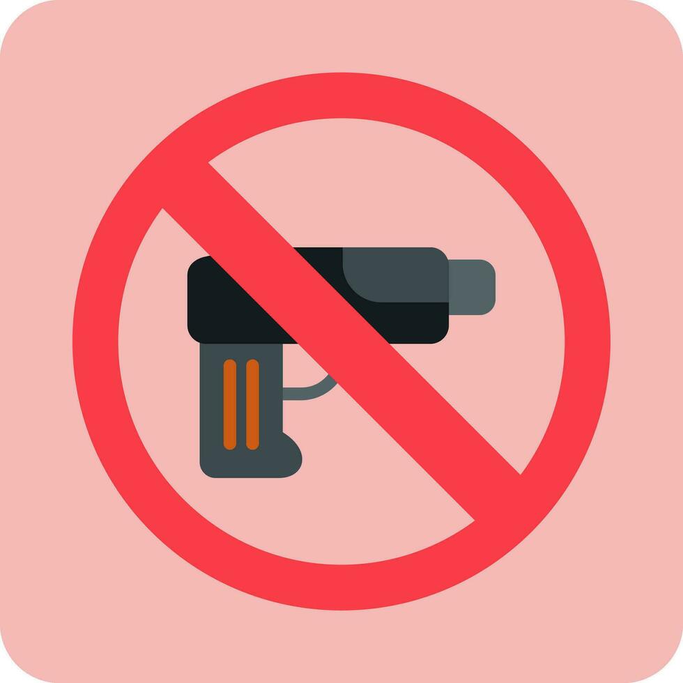 No Weapons Vector Icon