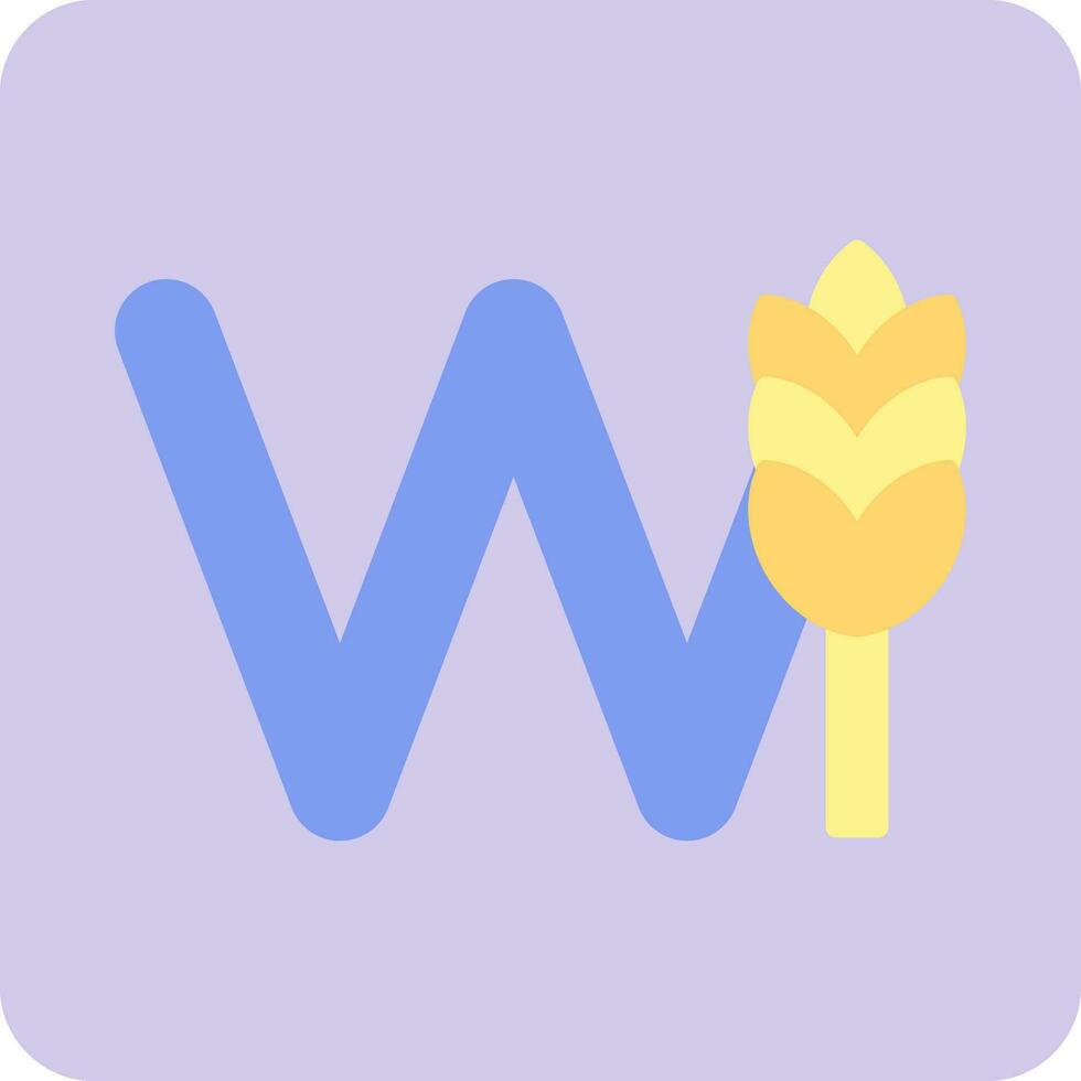 pequeño w vector icono