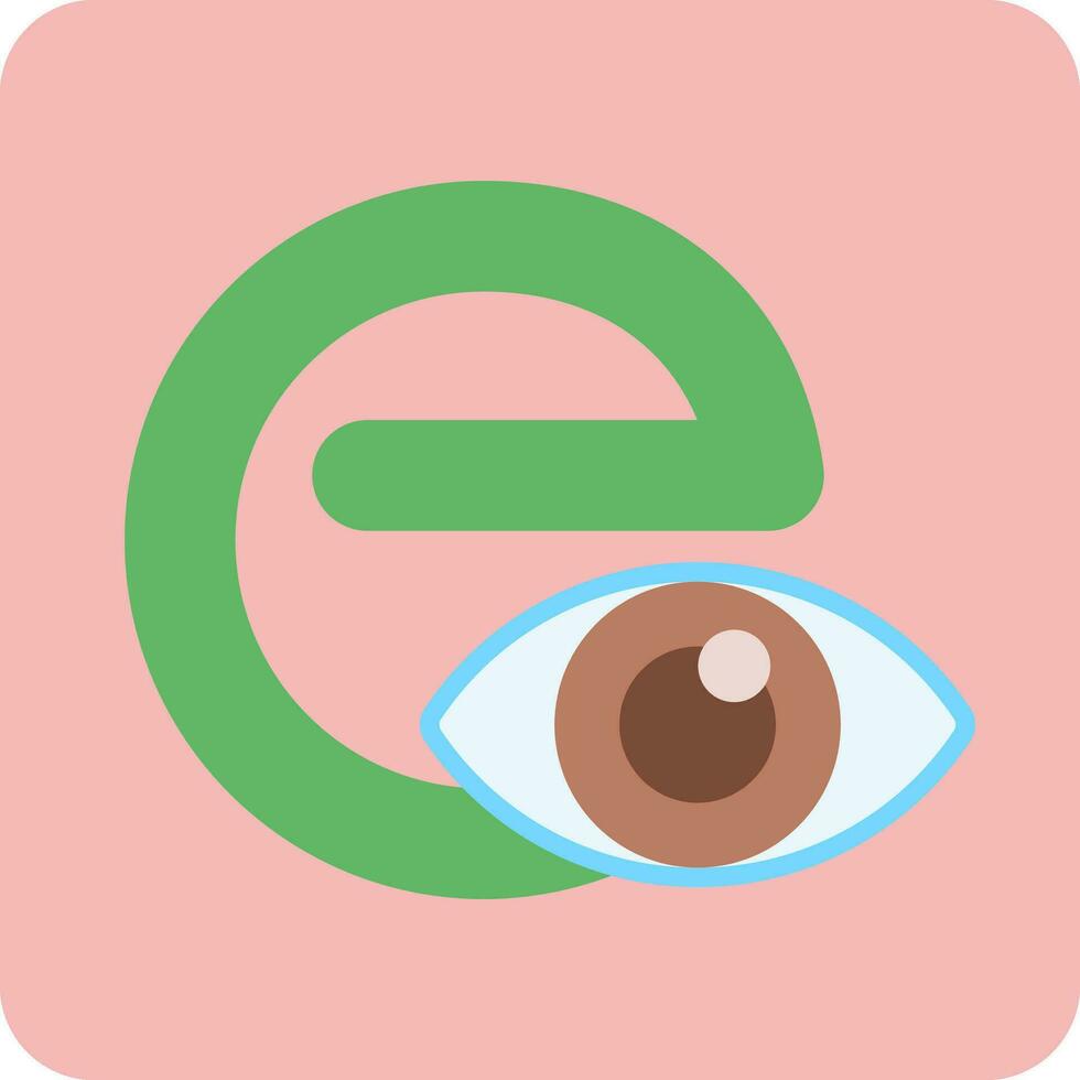 Small E Vector Icon