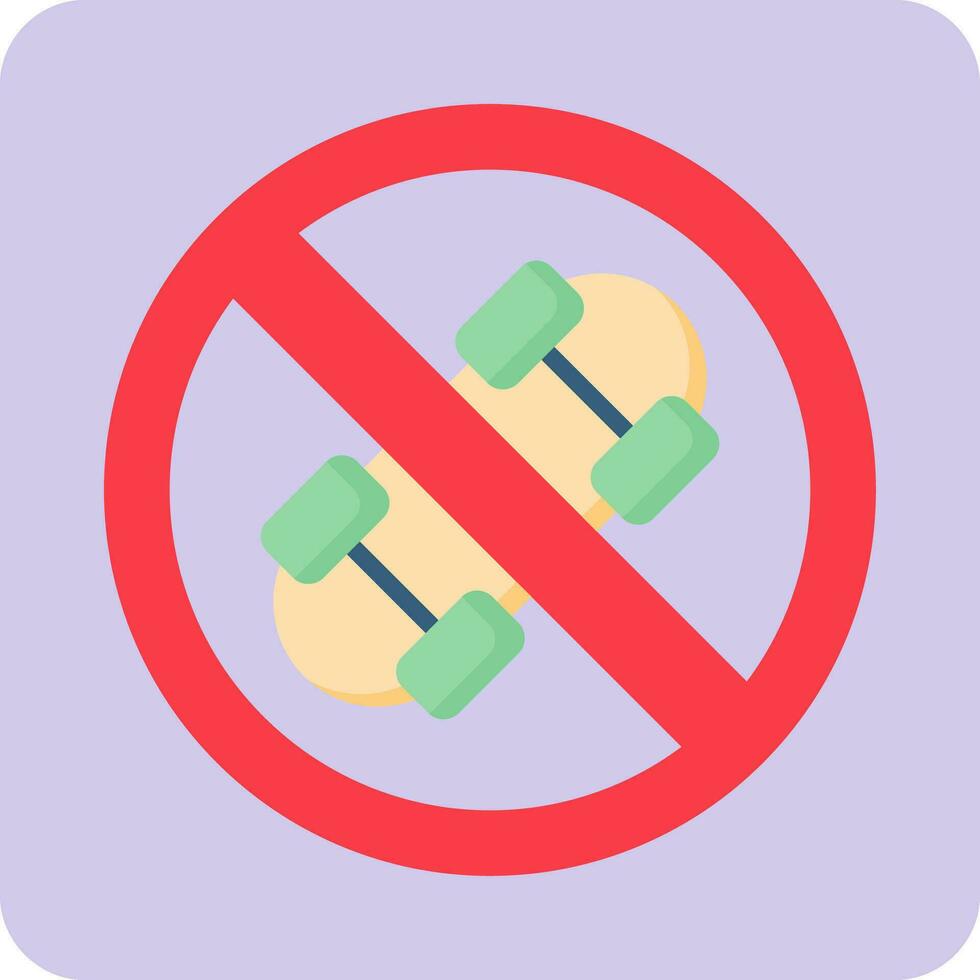 No Skateboard Vector Icon