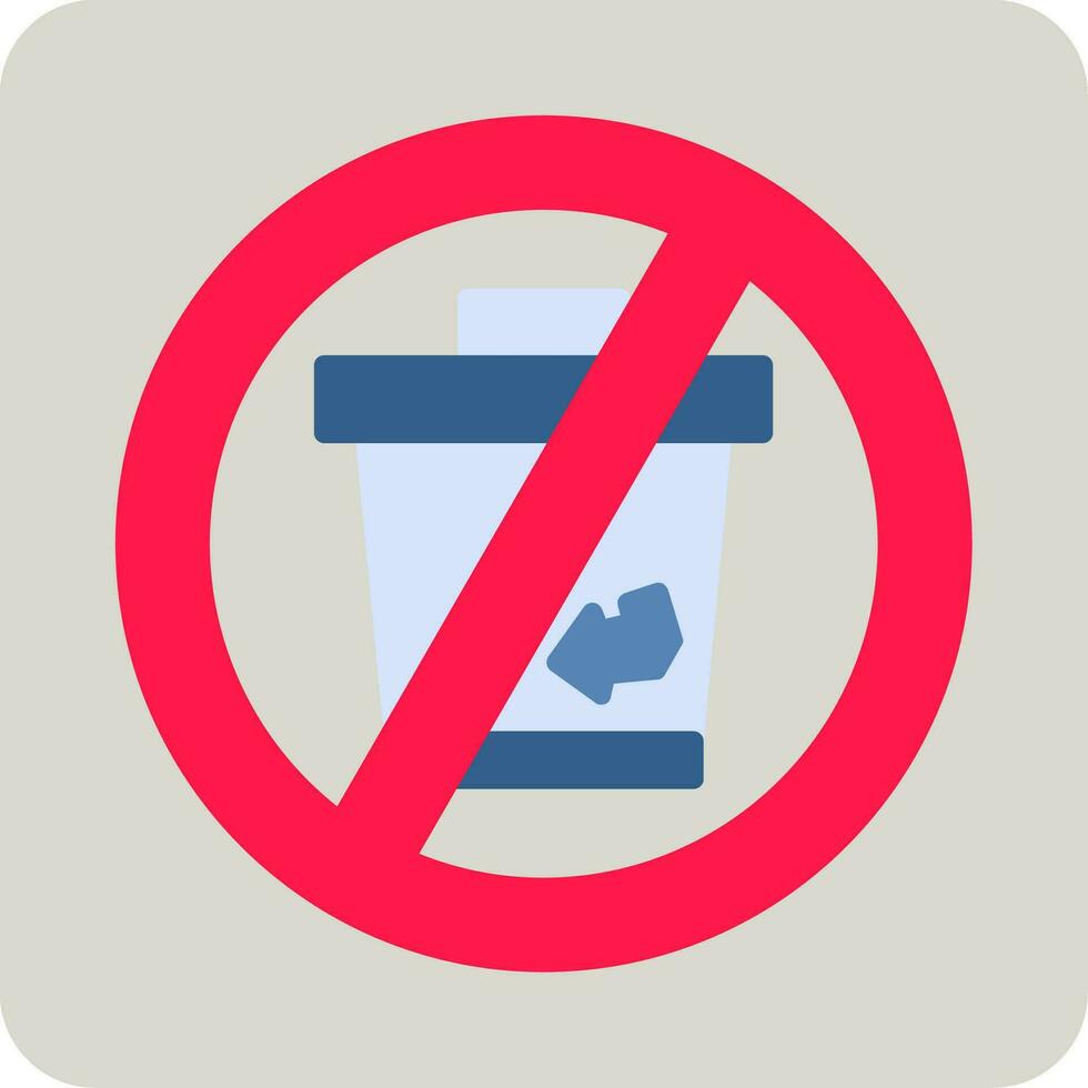 No desechable vector icono