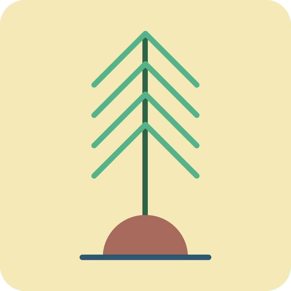 icono de vector de árbol de pino