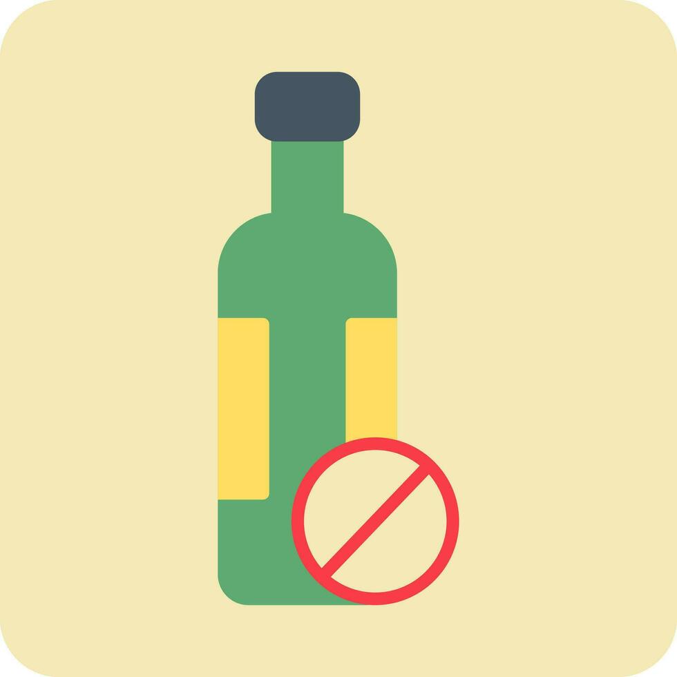 No Alcohol Vector Icon