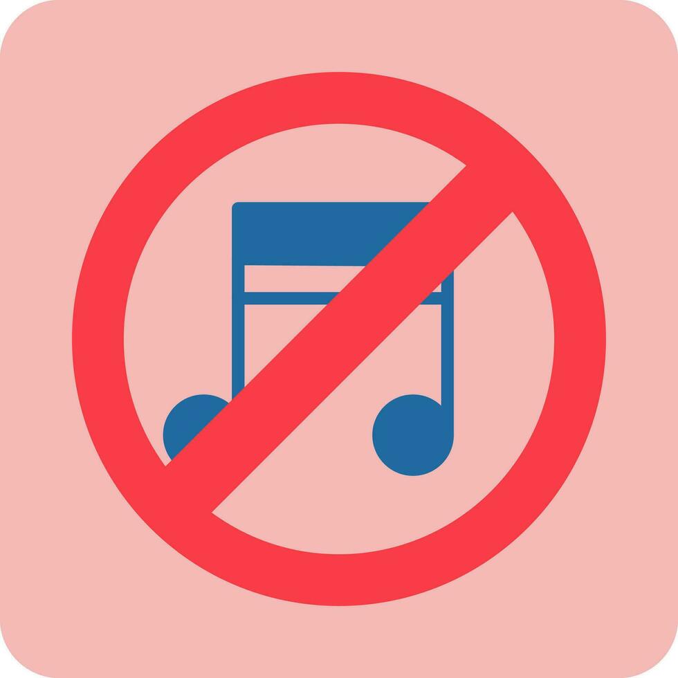 No Music Vector Icon