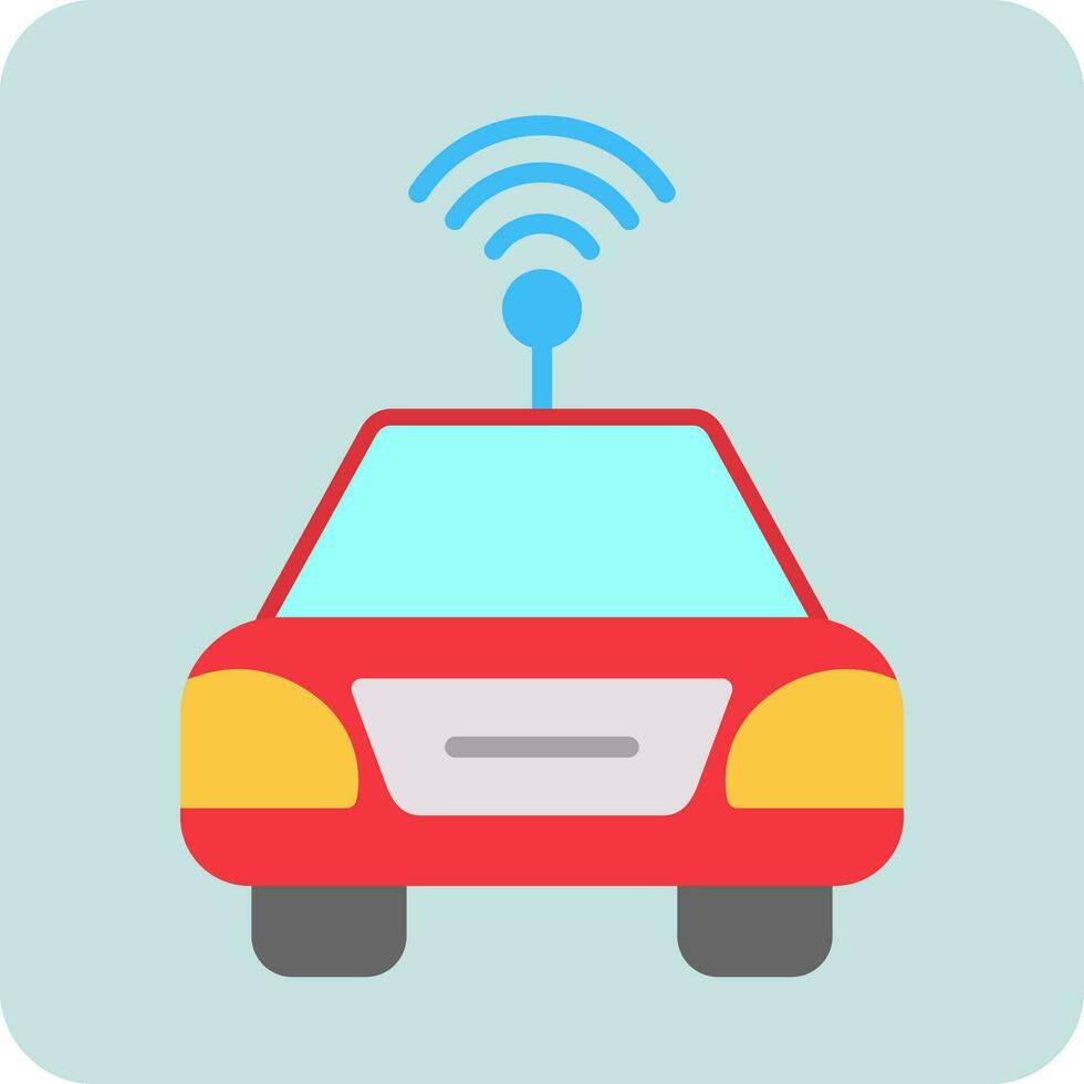 Autonomous Car Vector Icon