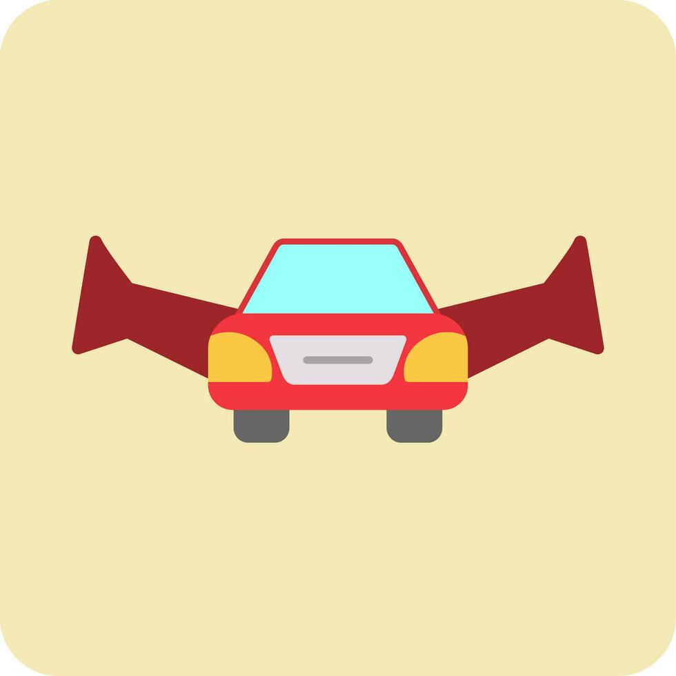 icono de vector de coche volador