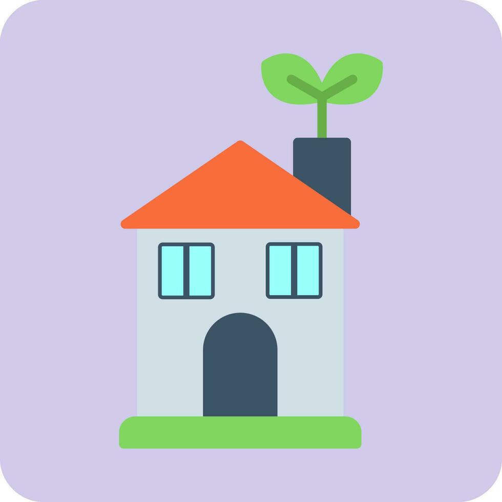 Eco House Vector Icon