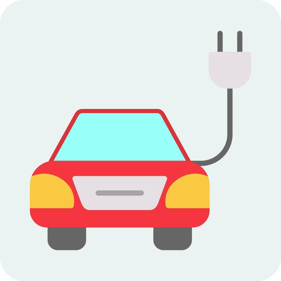 icono de vector de coche eléctrico