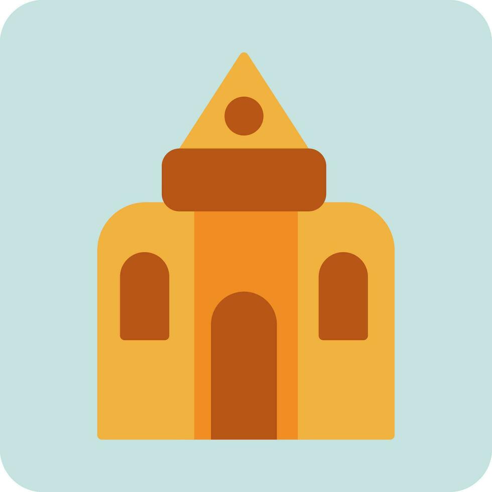 icono de vector de castillo de arena