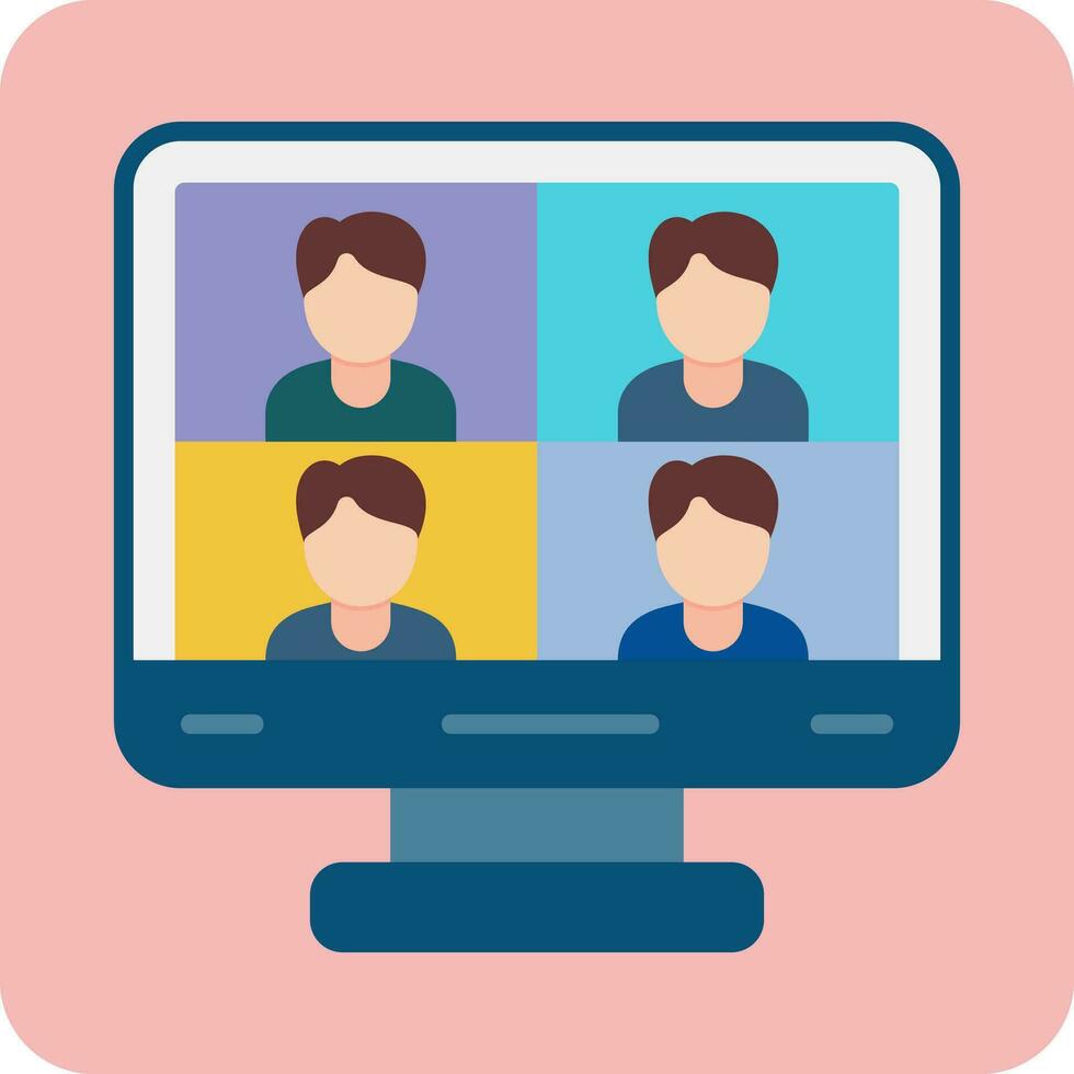 Video Conference Vector Icon