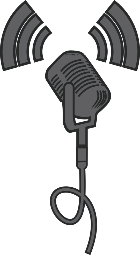Microphone Podcast . Icon for design.  PNG Transparent