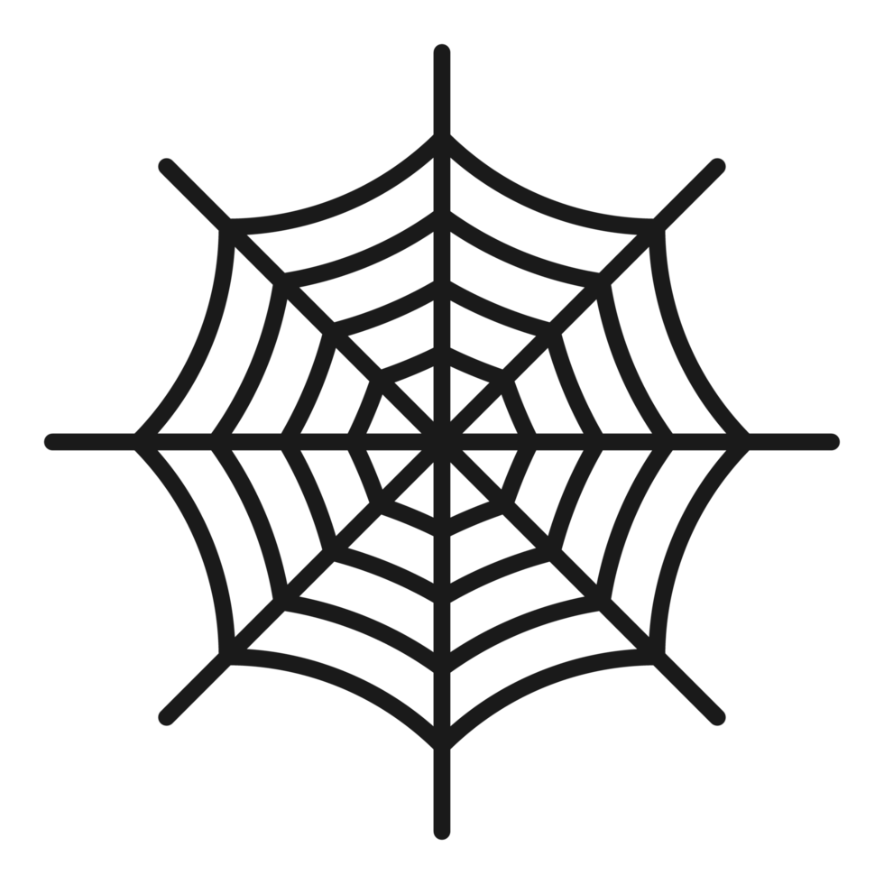 spider web icon on transparent background, simple illustration png