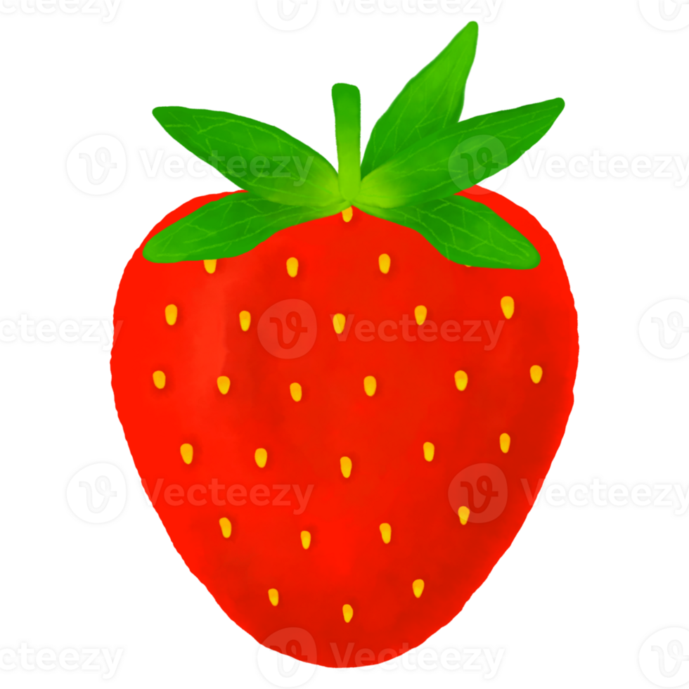 Strawberry on transparent background png