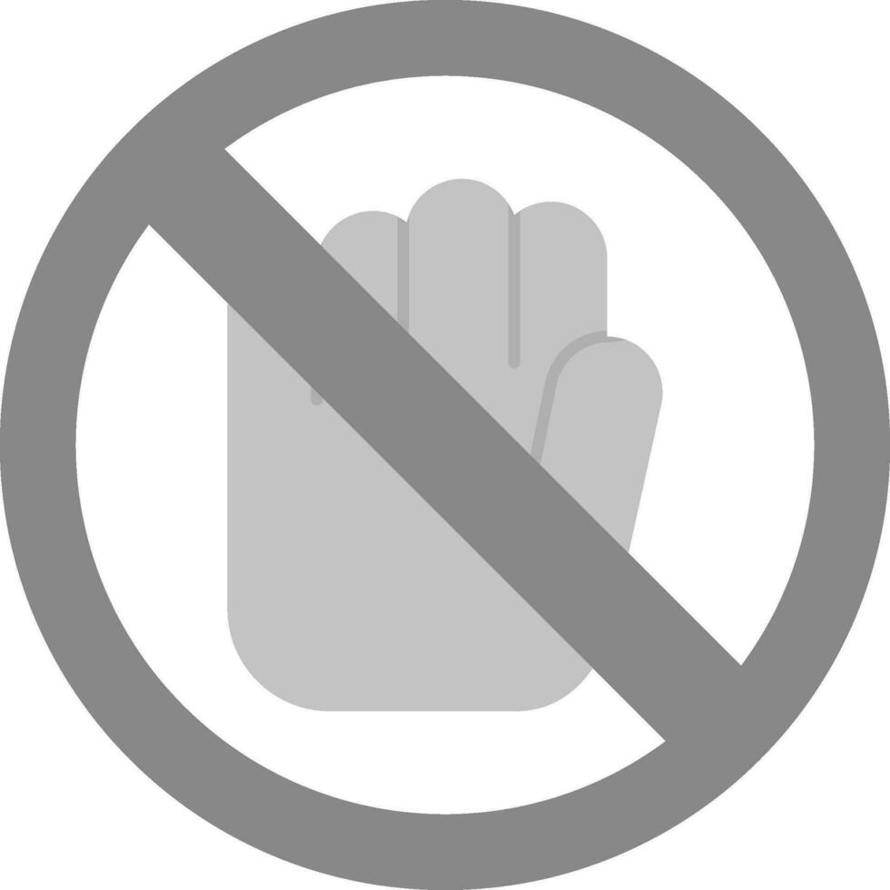 No toque vector icono