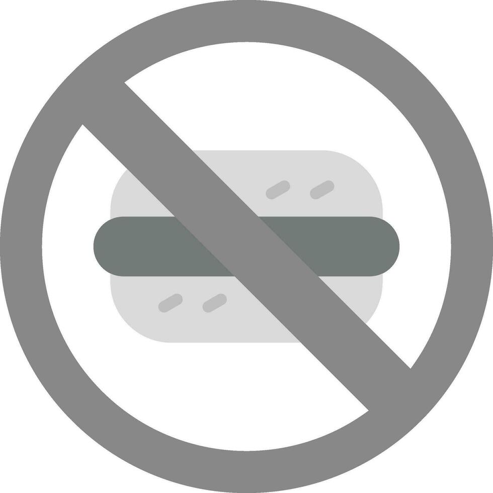 No Fast Food Vector Icon