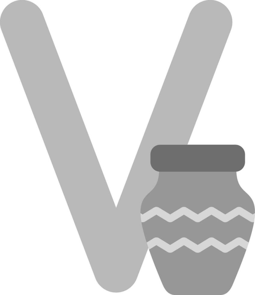 capital v vector icono