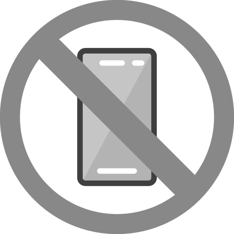 sin icono de vector de teléfono