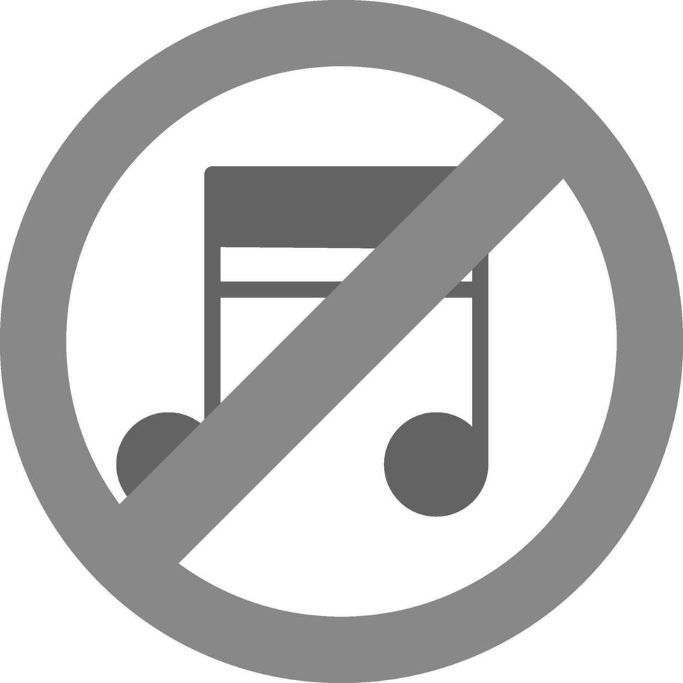 No Music Vector Icon