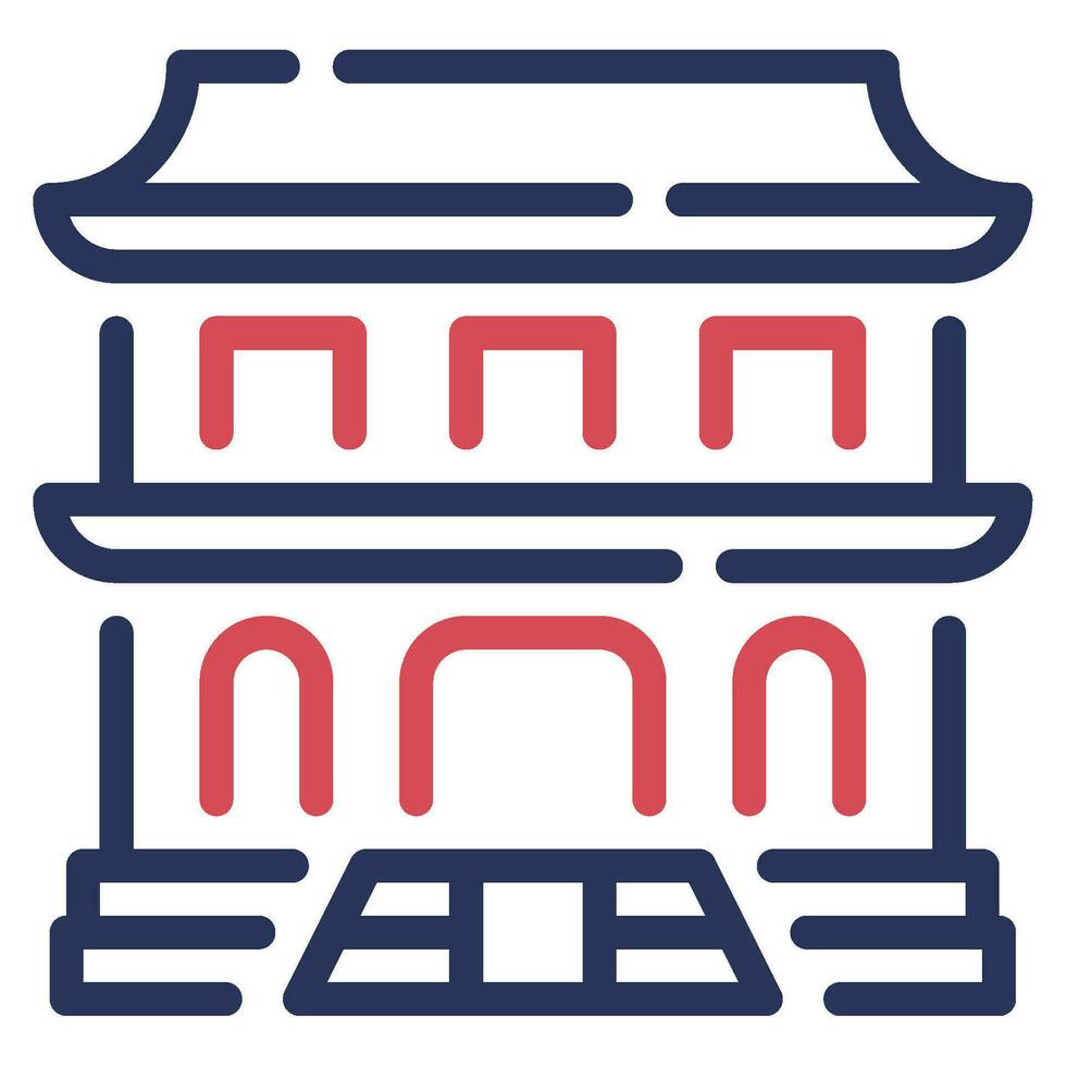 Temple Icon Illustration for web, app, infographic, etc vector
