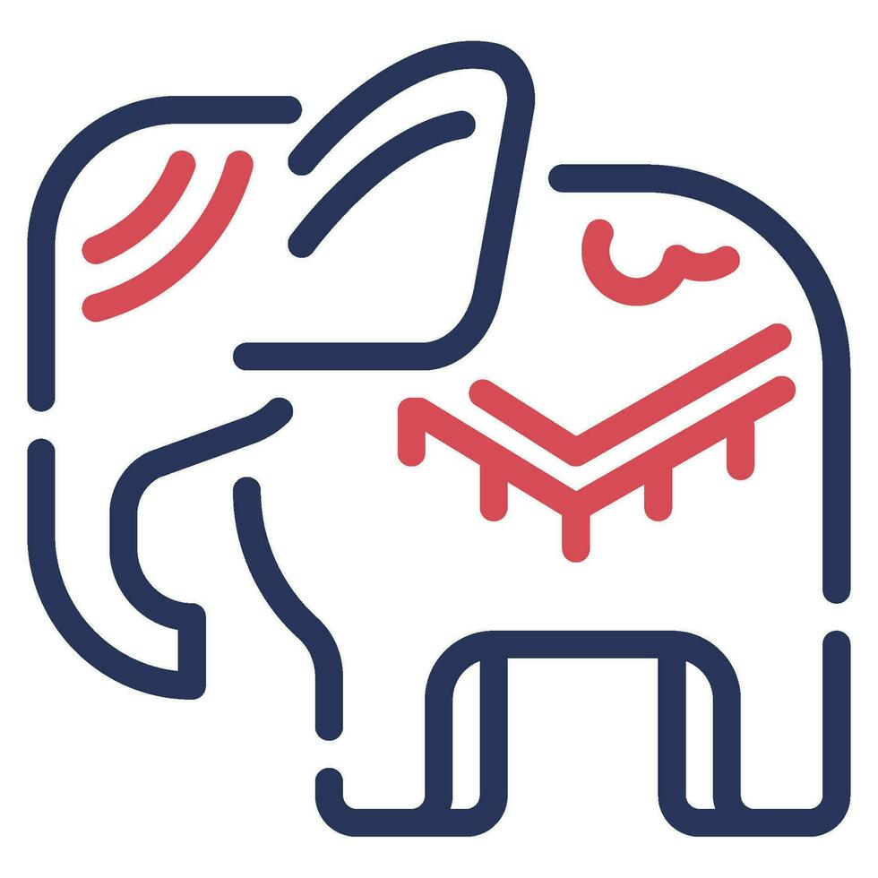 Elephant Icon Illustration for web, app, infographic, etc vector