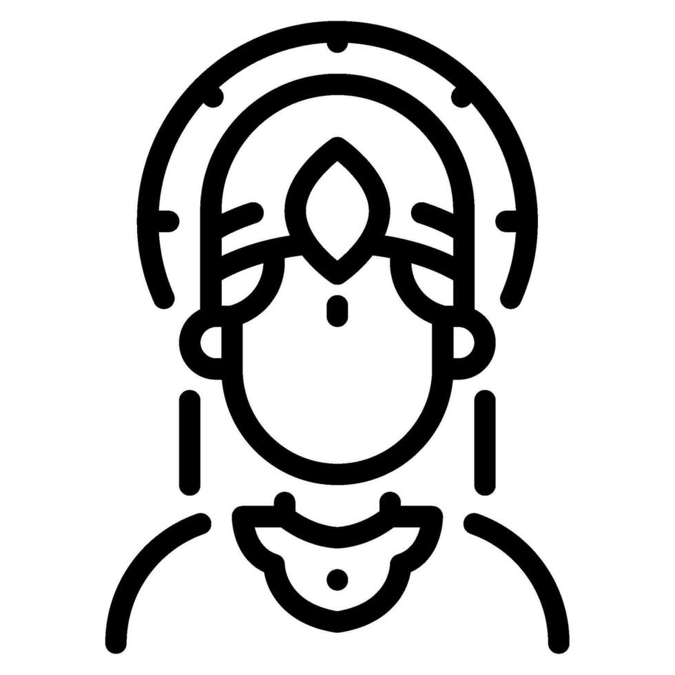 Saraswati Icon Illustration for web, app, infographic, etc vector