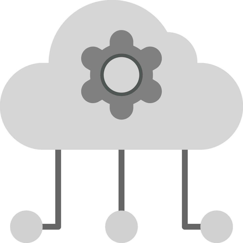 icono de vector de computación en la nube