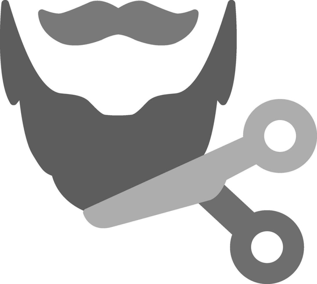 Beard Trimming Vector Icon