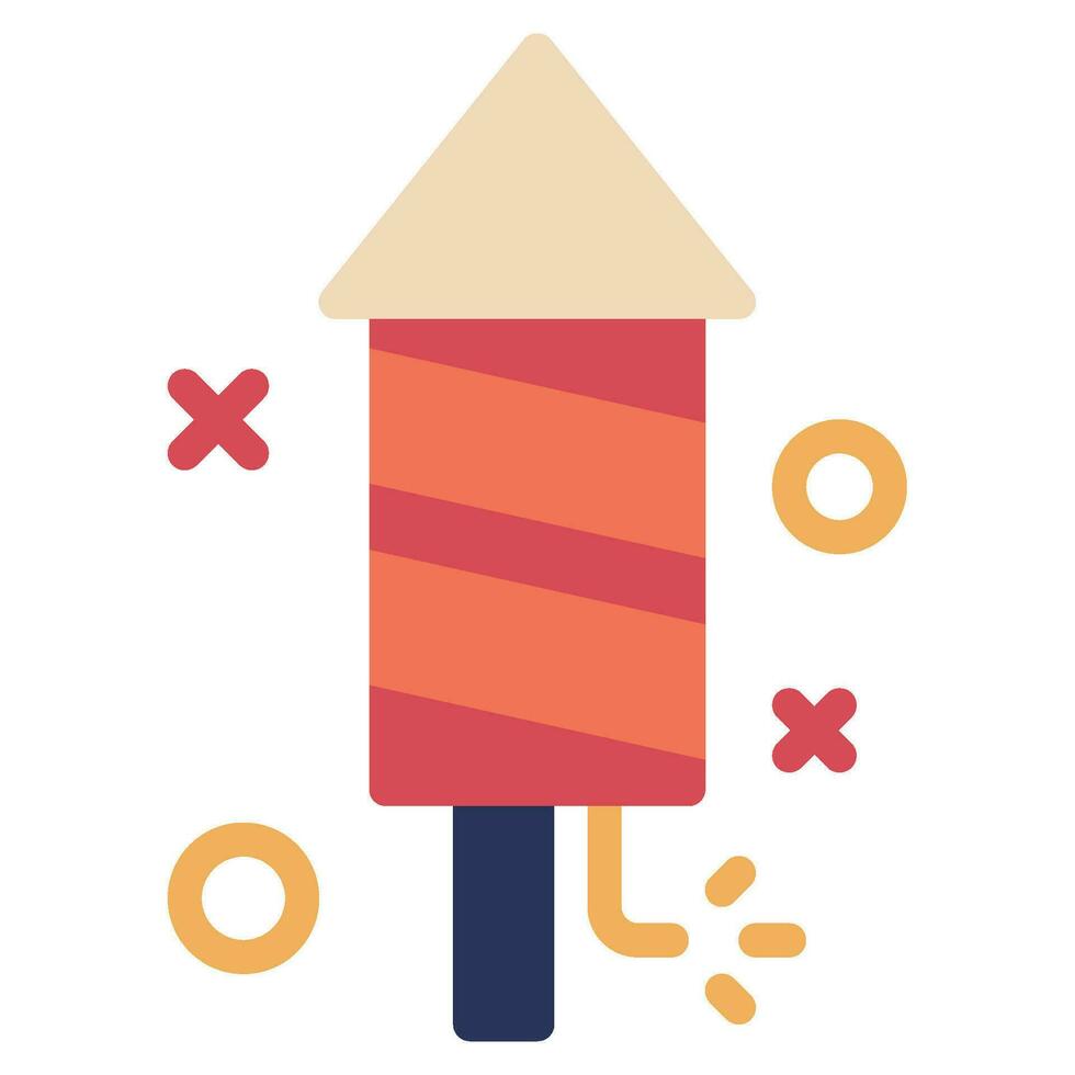 Rocket fireworks Icon Illustration for web, app, infographic, etc vector