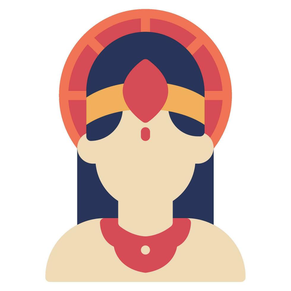 Saraswati Icon Illustration for web, app, infographic, etc vector