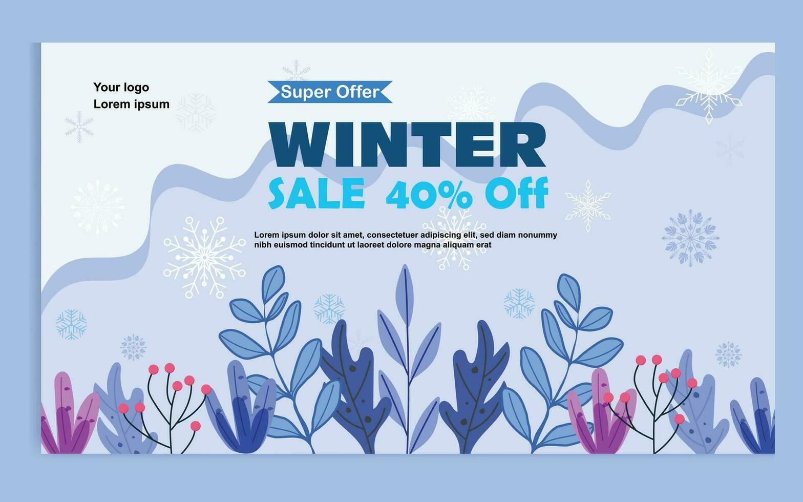 invierno rebaja diseño para publicidad pancartas folletos y volantes vector