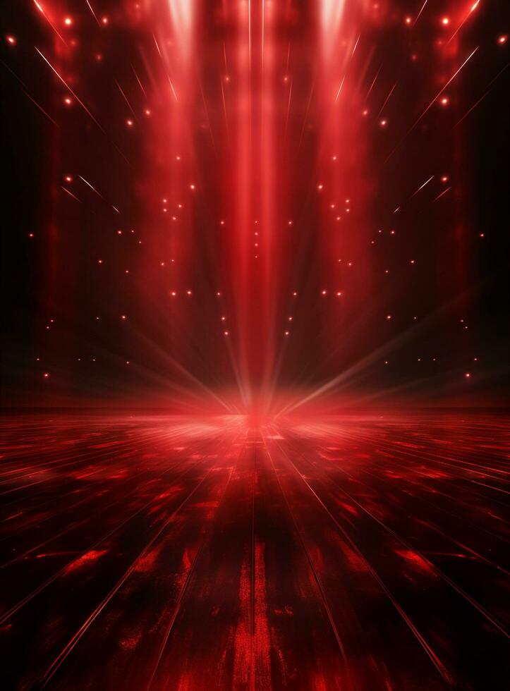 Ai Generative Backdrop Red Spotlights For Flyers, Banner and Backgrounds realistic image ultra hd high design photo