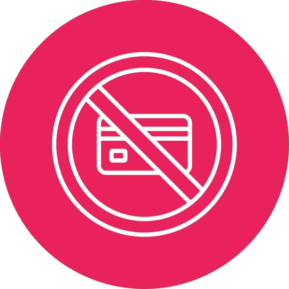 No Credit Card Vector Icon