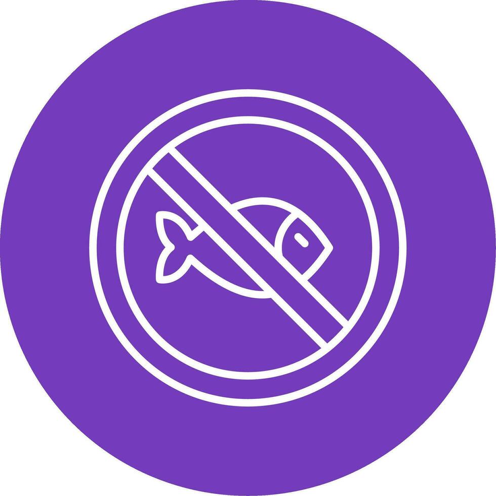 No Fishing Vector Icon