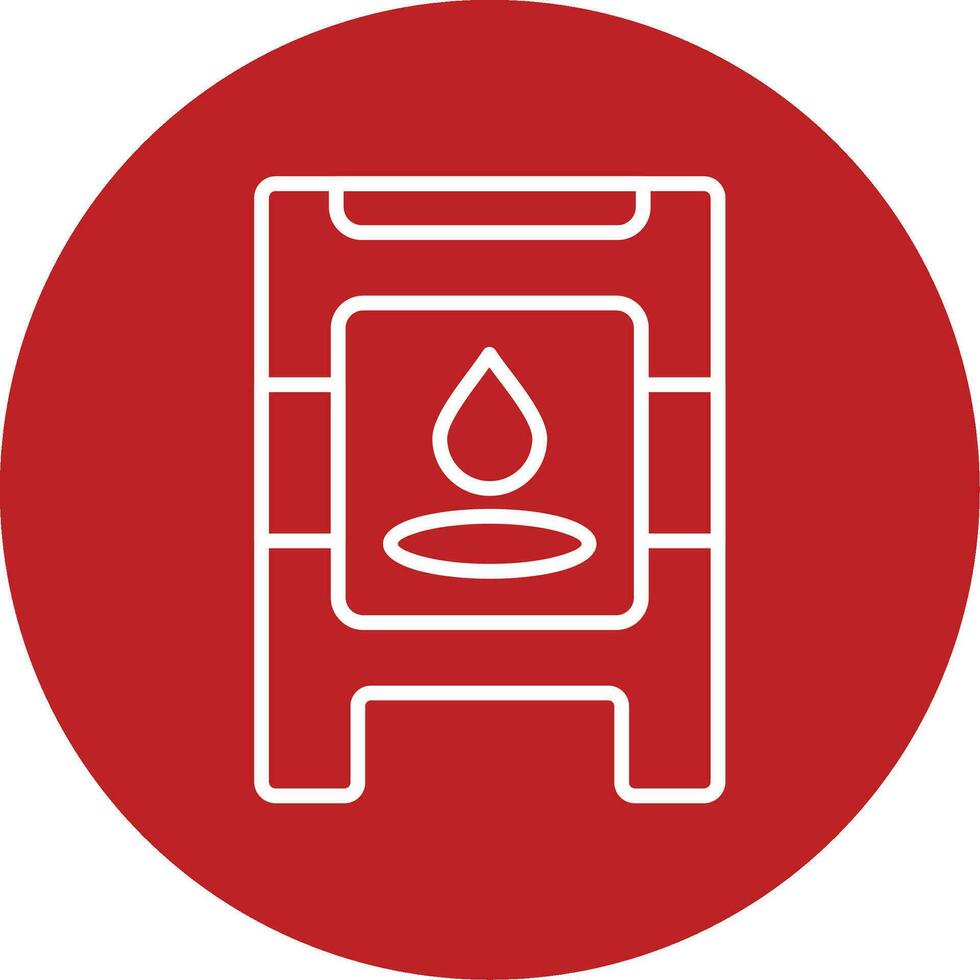 Wet Floor Vector Icon
