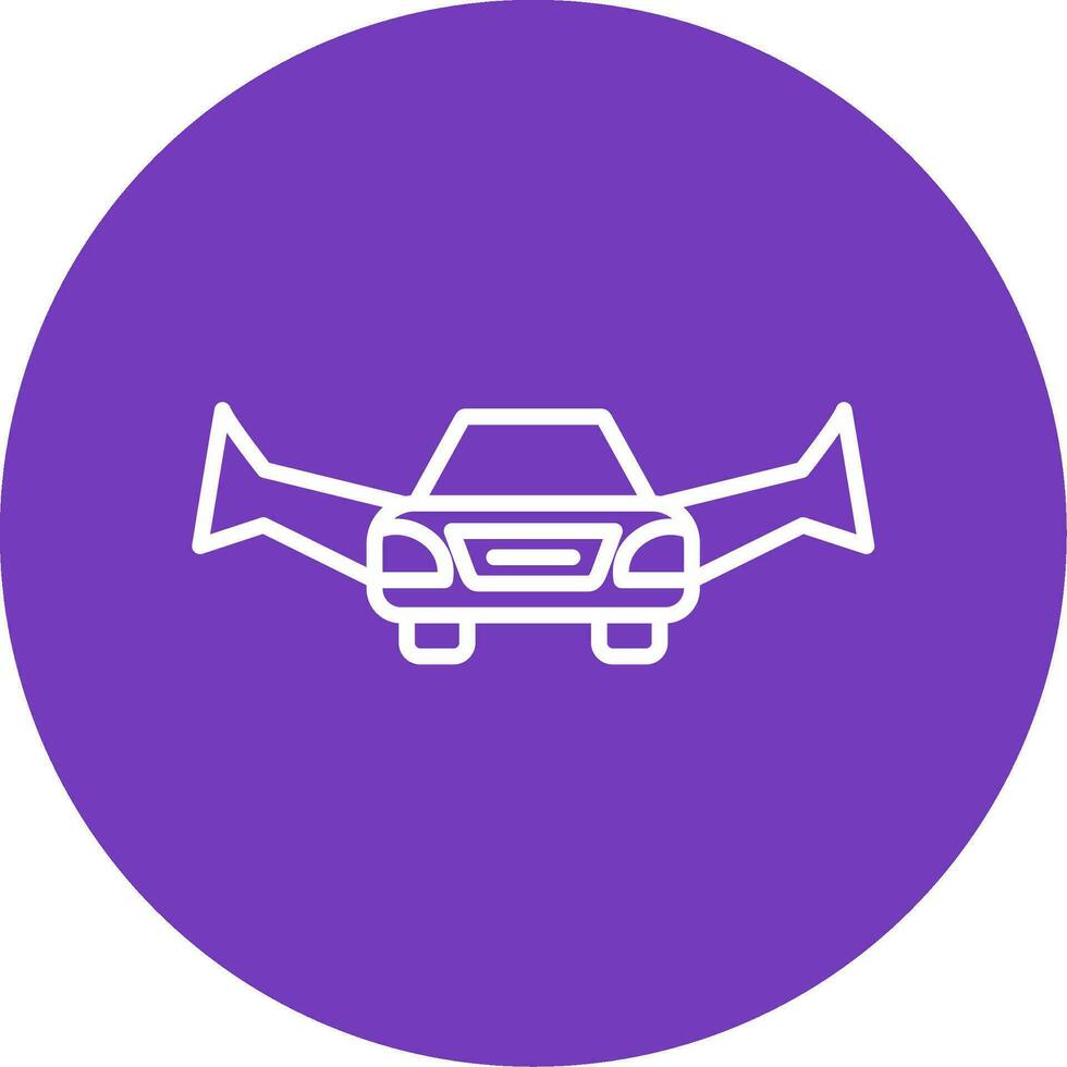 icono de vector de coche volador