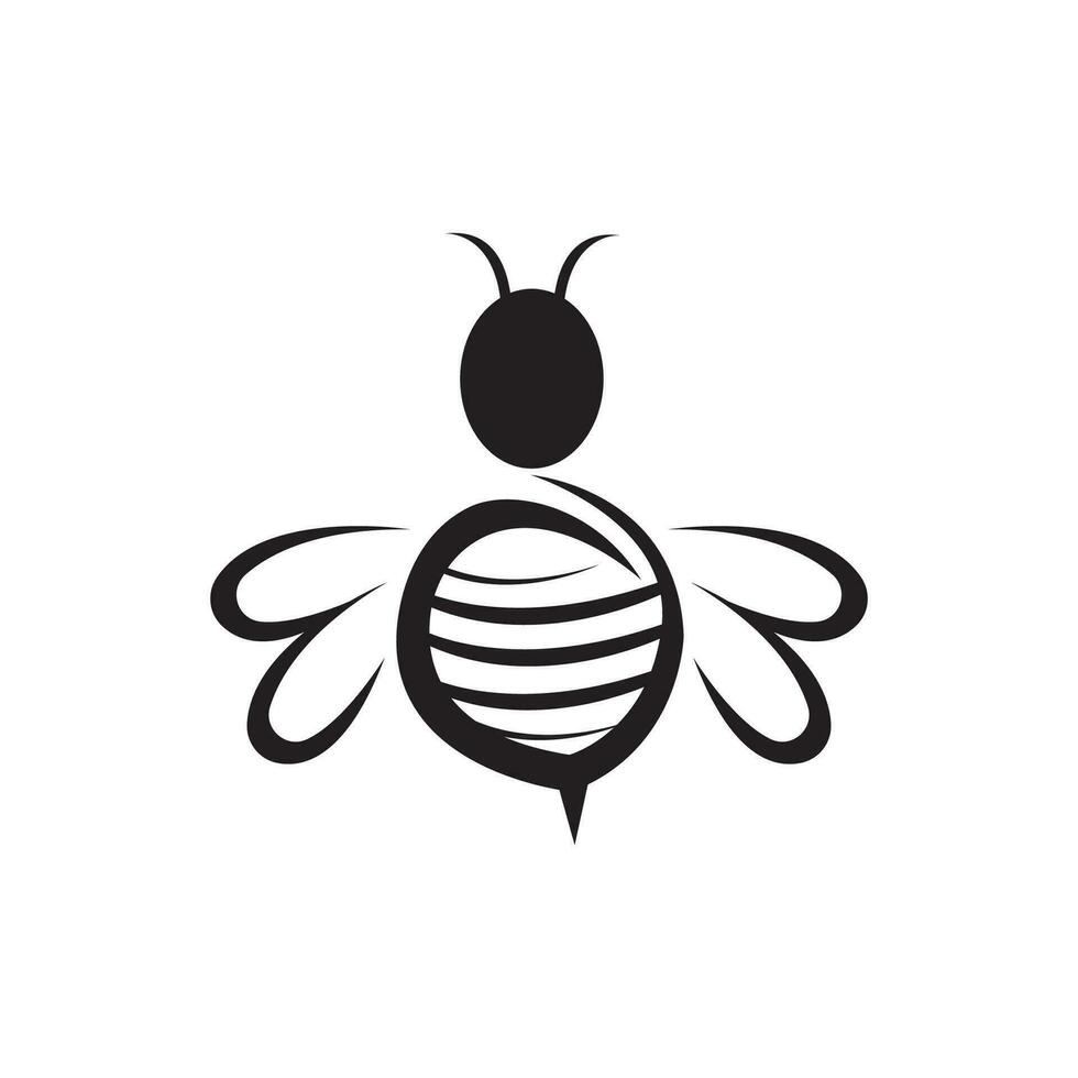 bee logo and icon design vector illustration