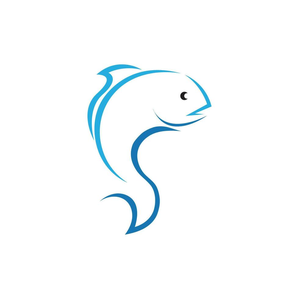 Fish logo template vector