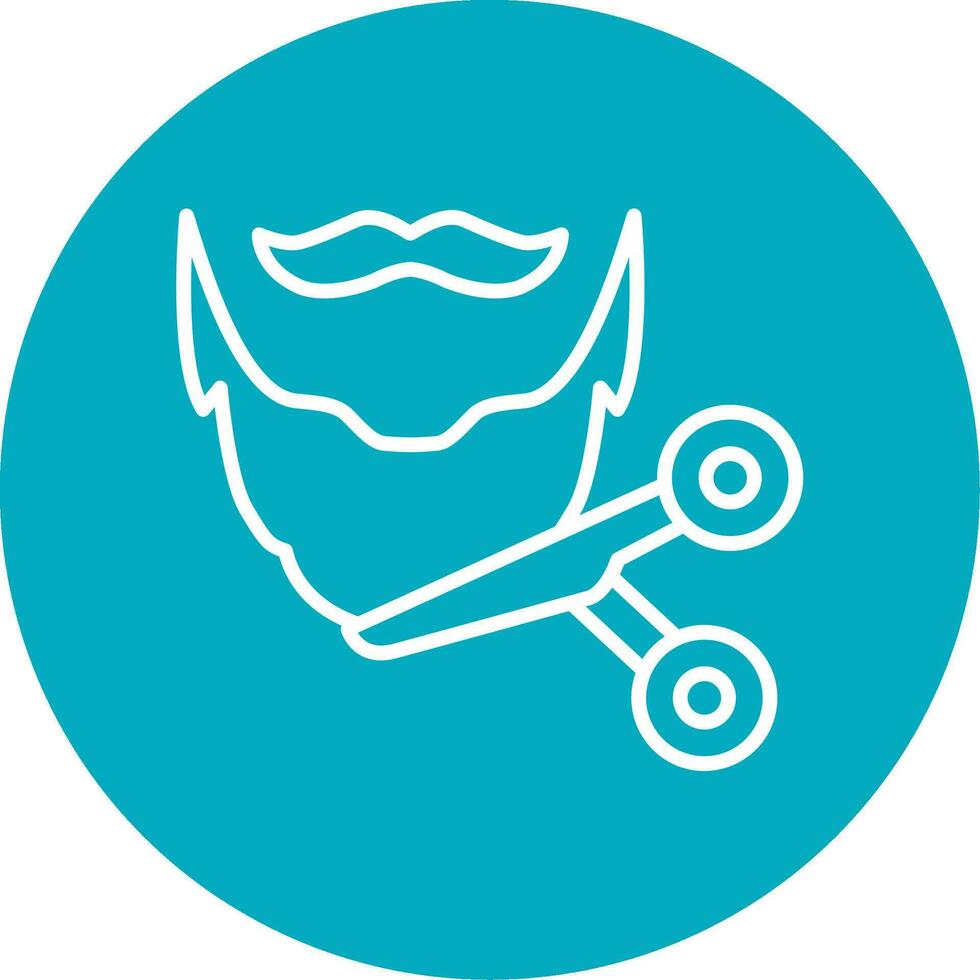 Beard Trimming Vector Icon