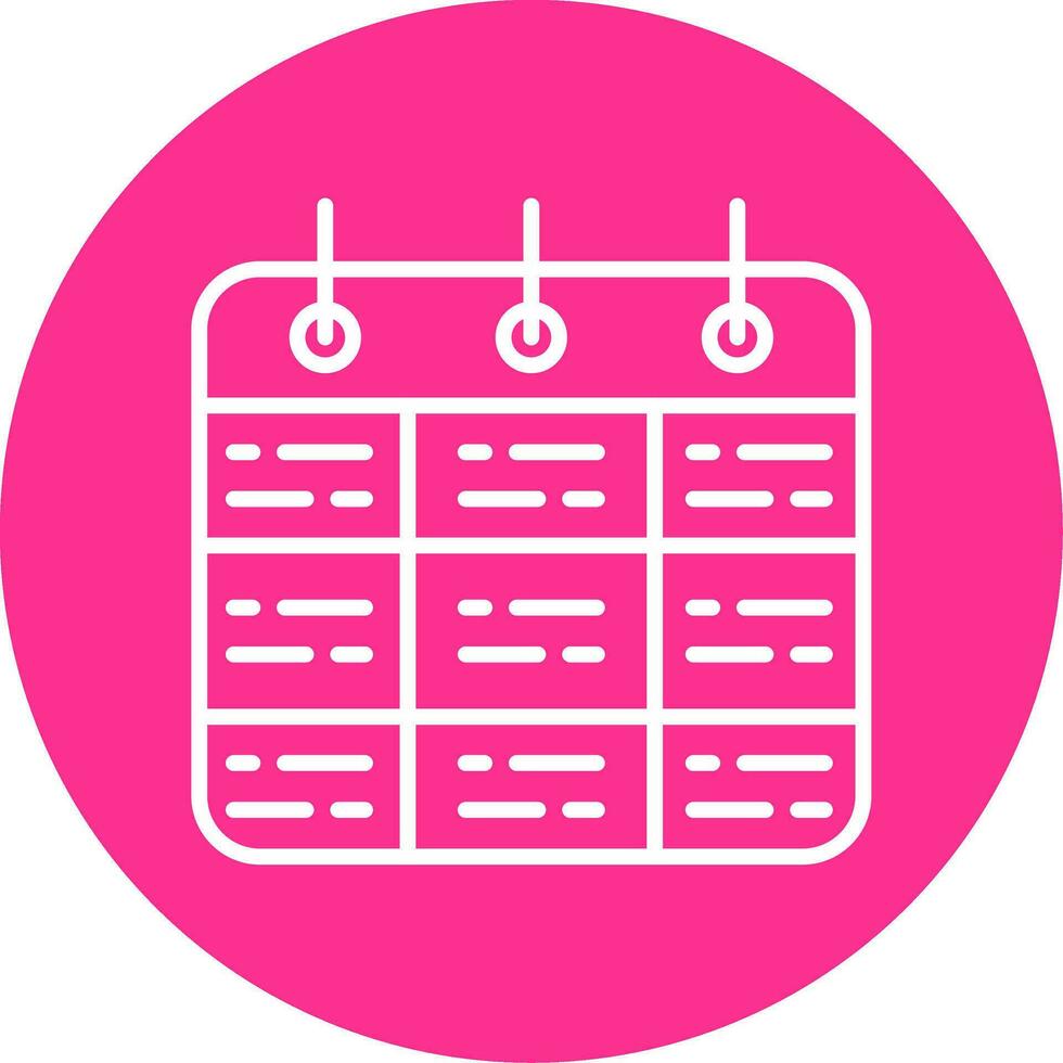 Timetable Vector Icon