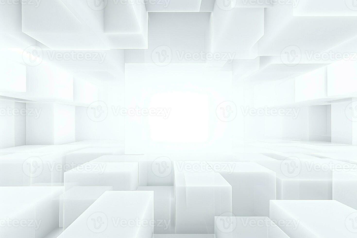 Abstract futuristic architecture background, Minimal technology white backdrop, Generative AI illustration photo