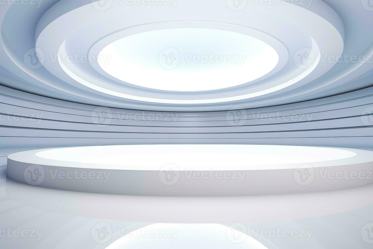 Abstract futuristic architecture background, Minimal technology white backdrop, Generative AI illustration photo
