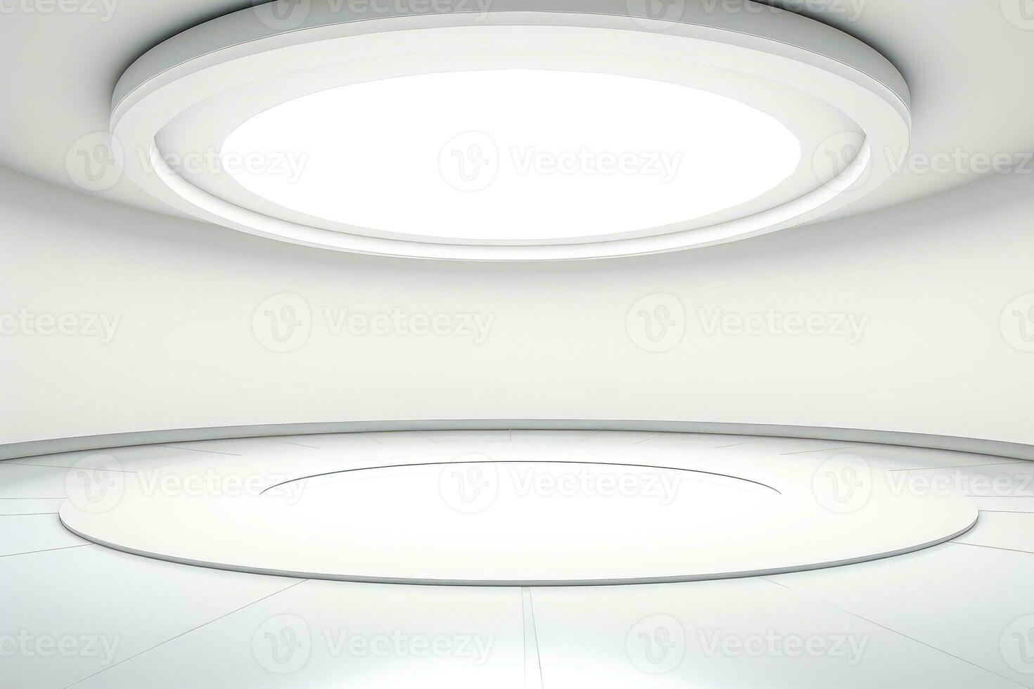 Abstract futuristic architecture background, Minimal technology white backdrop, Generative AI illustration photo